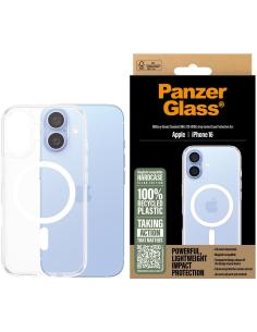 PanzerGlass PG HardCase White MagS Funda para iPhone 16 Transparente-AATFYC3510
