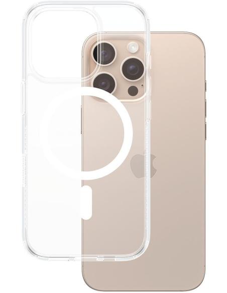 PanzerGlass PG HardCase White MagS Funda para iPhone 16 Pro MAX Transparente Negro
