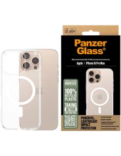 PanzerGlass PG HardCase White MagS Funda para iPhone 16 Pro MAX Transparente Negro-AATFYC3512