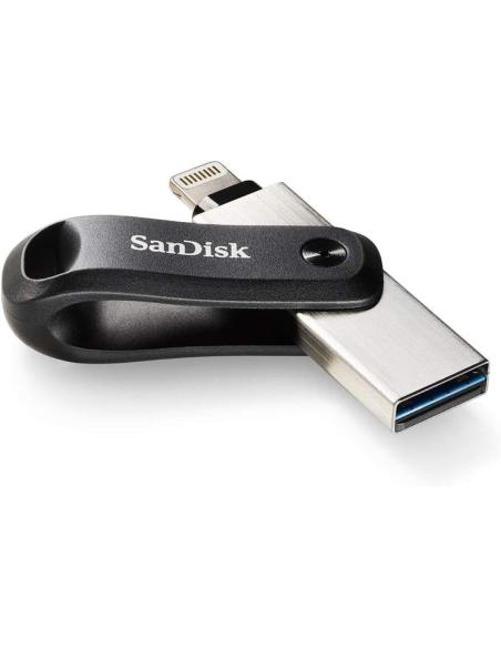 SanDisk iXpand Flash Drive Go Pendrive 64 GB USB-A/Lightning Negro/Plata