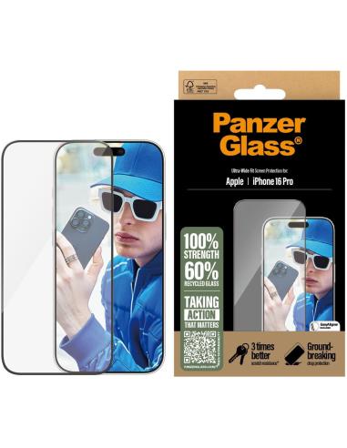PanzerGlass PG Ultra Wide Fit Protector de Pantalla para iPhone 16 Pro