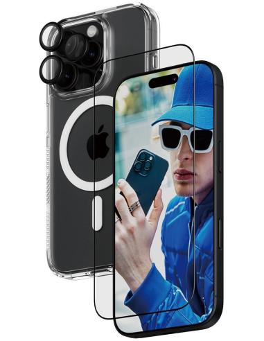 PanzerGlass PG 3-in-1 Protector de Pantalla y Cámara con Funda para iPhone 16 Pro