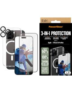 PanzerGlass PG 3-in-1 Protector de Pantalla y Cámara con Funda para iPhone 16 Pro Max-AATFYC3523