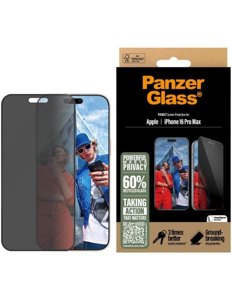 PanzerGlass PG Priv Protector de Pantalla con Privacidad para iPhone 16 Pro Max