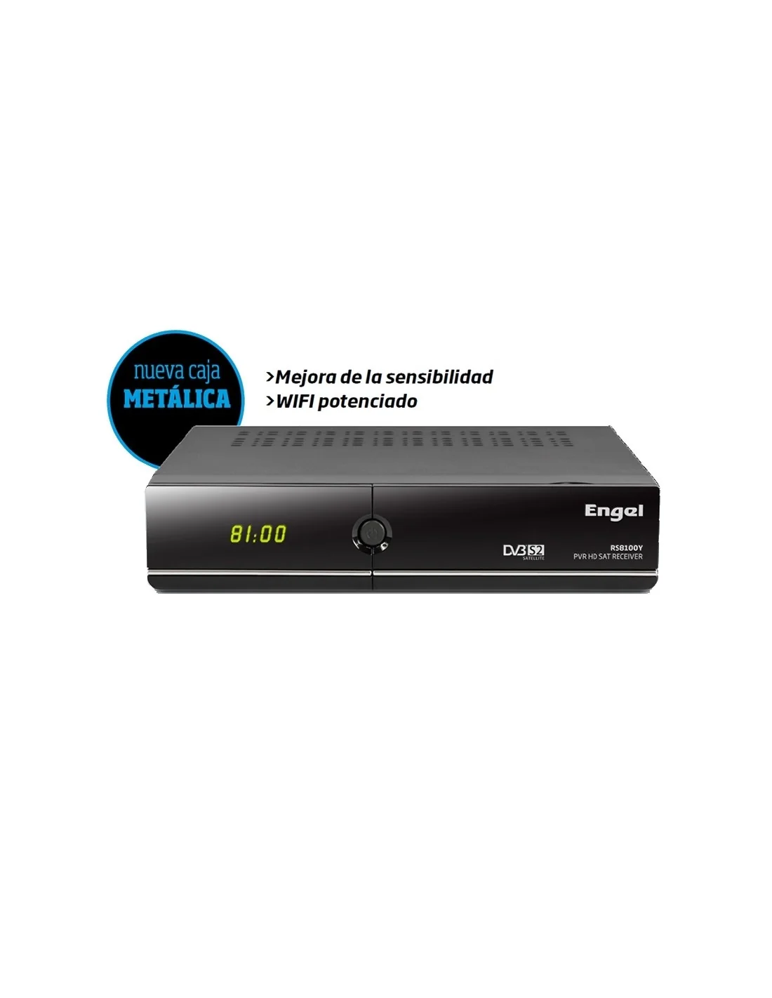 Engel RS8100Y Receptor Satélite HD PVR Wf/Eth