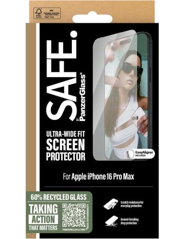 PanzerGlass SAFE Ultra Wide Fit Protector de Pantalla para iPhone 16 Pro Max