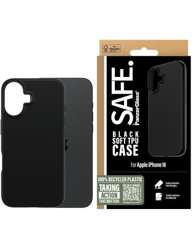PanzerGlass SAFE by PG TPU Funda para Apple iPhone 16 Negra