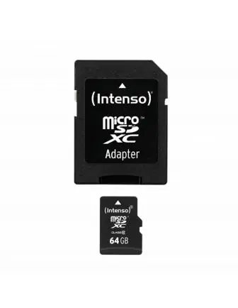 Intenso 3413490 Micro SD clase 10 64GB c/adapt