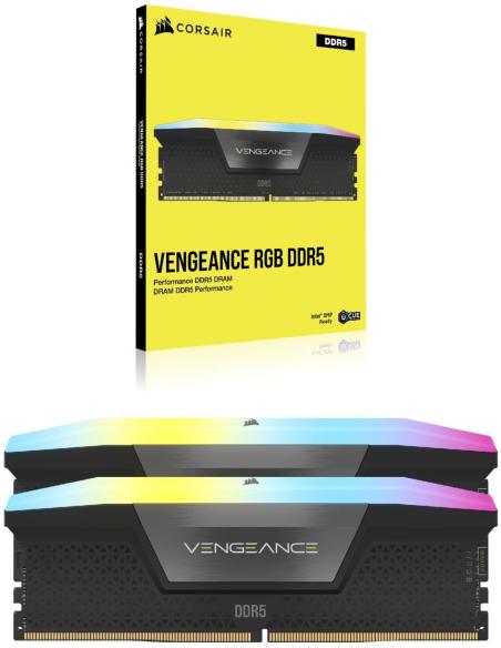 Corsair Vengeance RGB DDR5 5600MHz 32GB (2x16GB) CL40 Negras