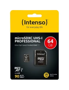 Intenso Tarjeta Micro SD SDXC Pro 64GB Clase 10-MTMSDM0250