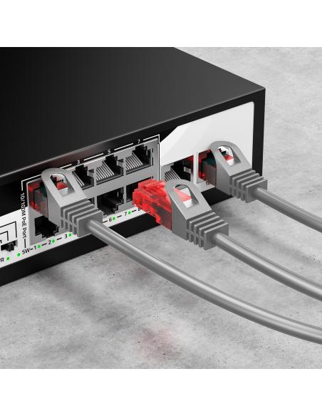 Ewent IM1006 Cable de Red RJ45 Cat 6 U/UTP 1m Gris