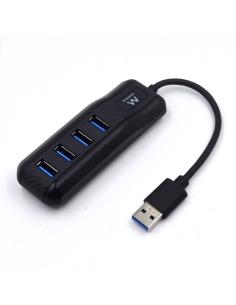 Ewent EW1138 HUB USB-A 3.0 a USB-A 3.0 4 Puertos 15 cm Negro-1337762