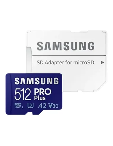 Samsung MicroSDHC Pro Plus 512GB Clase 10 + Adaptador SD