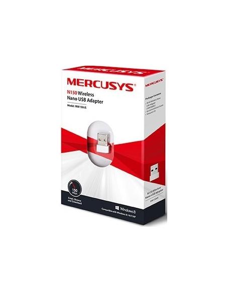 Mercusys MW150US Adaptador Inalámbrico USB N150 Wifi 4 Banda Única Blanco
