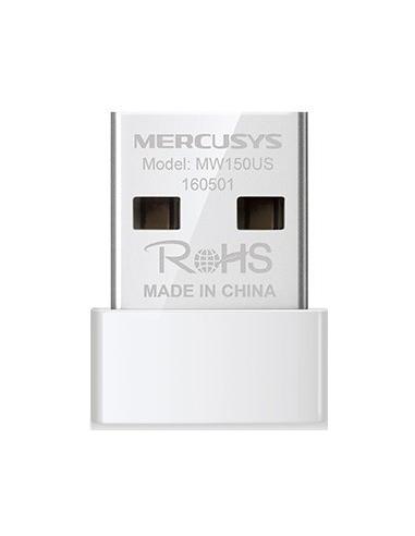 Mercusys MW150US Adaptador Inalámbrico USB N150 Wifi 4 Banda Única Blanco