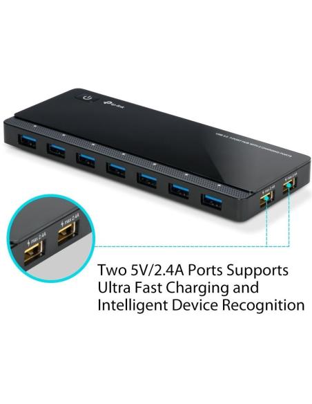 TP-Link UH720 V1 HUB micro USB-B USB-A 3.0 7 Puertos + 2 Puertos de Carga 1 M Negro