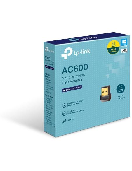 TP-Link Archer T2U Nano Adaptador Inalámbrico USB Wifi 5 Doble Banda AC600