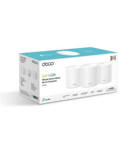 TP-Link Deco X10 Sistema Deco Wi-Fi 6 Mesh AI AX1500 Doble Banda Blanco Pack 3 Unidades