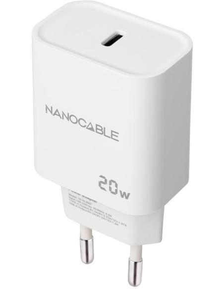 Nanocable 10.10.2005 Cargador USB-C 20W Blanco