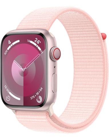 Apple Watch Series 9 GPS + Cellullar 45mm Caja de Aluminio Rosa + Correa Deportiva Rosa Sport Loop