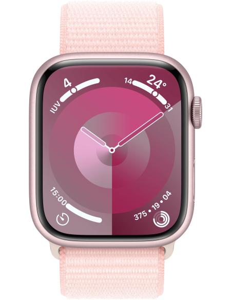 Apple Watch Series 9 GPS + Cellullar 45mm Caja de Aluminio Rosa + Correa Deportiva Rosa Sport Loop