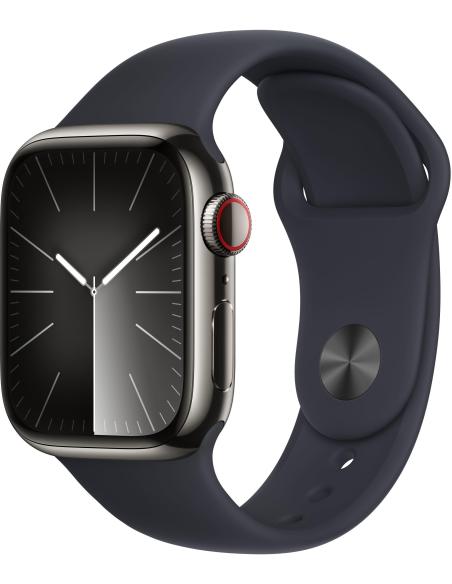 Apple Watch Series 9 GPS + Cellular 41mm Grafito Caja de Acero Inoxidable con Correa Deportiva Media