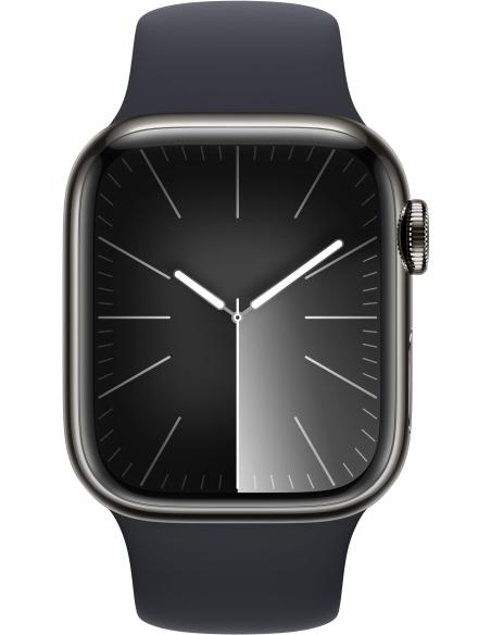 Apple Watch Series 9 GPS + Cellular 41mm Grafito Caja de Acero Inoxidable con Correa Deportiva Media