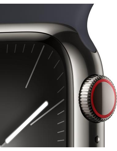 Apple Watch Series 9 GPS + Cellular 41mm Grafito Caja de Acero Inoxidable con Correa Deportiva Media