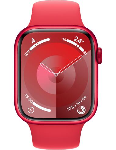 Apple Watch Series 9 GPS 45mm Caja de Aluminio con Correa Deportiva Rojo M/L