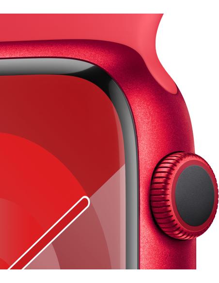 Apple Watch Series 9 GPS 45mm Caja de Aluminio con Correa Deportiva Rojo M/L
