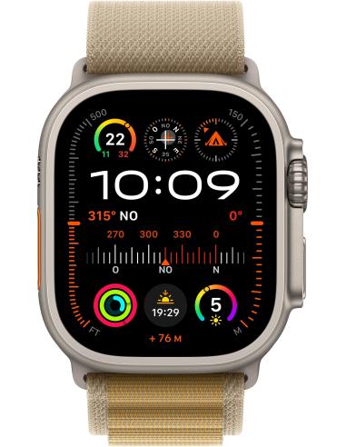 Apple Watch Ultra 2 GPS + Cellular 49mm Caja Natural Titanio con Correa Alpine Loop L Canela