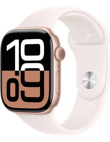 Apple Watch Series 10 GPS + Cellular 46mm Caja Aluminio Oro Rosa con Correa Deportiva Rosa Rubor M/L
