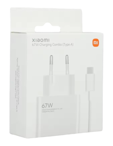 Xiaomi BHR9465EU Cargador de Carga Rápida 67W HyperCharge Combo (Type-A)