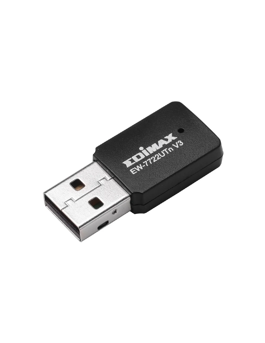 Edimax EW-7722UTNV3 Mini Adaptador Inalámbrico USB WiFi 4 Banda Única Negro