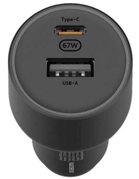 Xiaomi 67W Car Charger Cargador Coche 2x USB-C