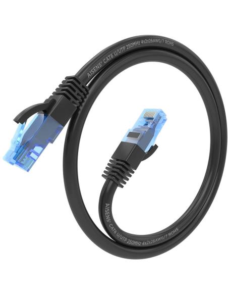 Aisens A135-0839 Cable de Red RJ-45 Cat.6 UTP 25cm Negro