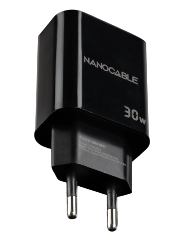 Nanocable 10.10.2012 Cargador USB-C/USB-A 30W Carga Rápida Negro