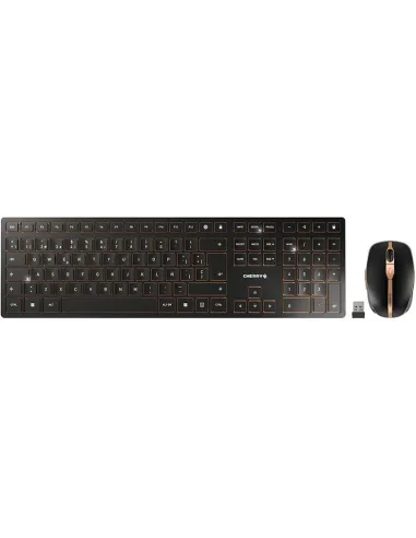 Cherry DW 9100 SLIM Kit de Teclado y Ratón Inalámbricos Bluetooth Negros