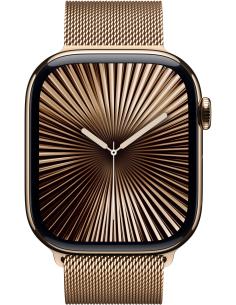 Apple Watch Series 10 GPS + Cellular 46mm Caja Titanio Oro con Correa Milanese Loop Oro M/L