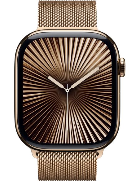 Apple Watch Series 10 GPS + Cellular 46mm Caja Titanio Oro con Correa Milanese Loop Oro M/L