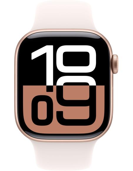 Apple Watch Series 10 GPS + Cellular 42mm Caja Aluminio Oro Rosa con Correa Deportiva Rosa Rubor M/L
