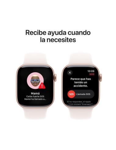 Apple Watch Series 10 GPS + Cellular 42mm Caja Aluminio Oro Rosa con Correa Deportiva Rosa Rubor M/L