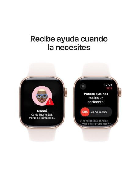 Apple Watch Series 10 GPS + Cellular 42mm Caja Aluminio Oro Rosa con Correa Deportiva Rosa Rubor M/L