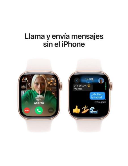 Apple Watch Series 10 GPS + Cellular 42mm Caja Aluminio Oro Rosa con Correa Deportiva Rosa Rubor M/L