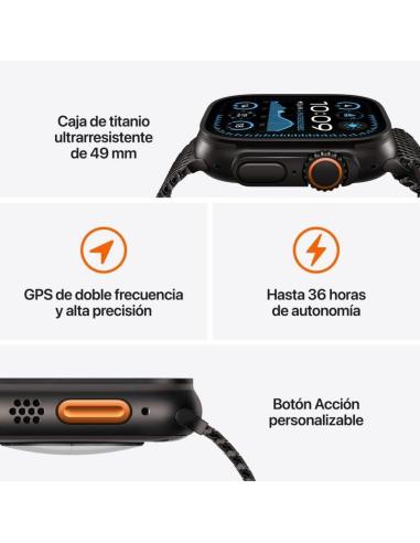 Apple Watch Ultra 2 GPS + Cellular 49mm Caja Natural Titanio con Correa Alpine Loop S Canela