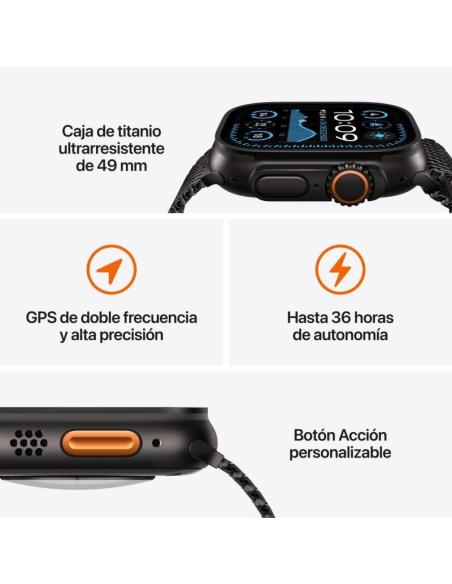Apple Watch Ultra 2 GPS + Cellular 49mm Caja Natural Titanio con Correa Alpine Loop S Canela