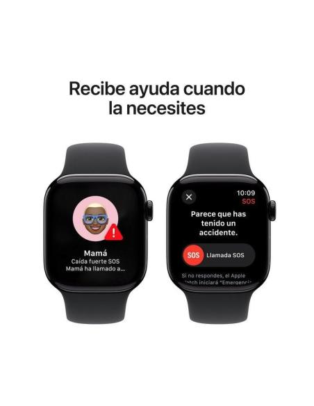 Apple Watch Series 10 GPS 46mm Caja Aluminio Negro Azabache con Correa Loop Deportiva Tinta