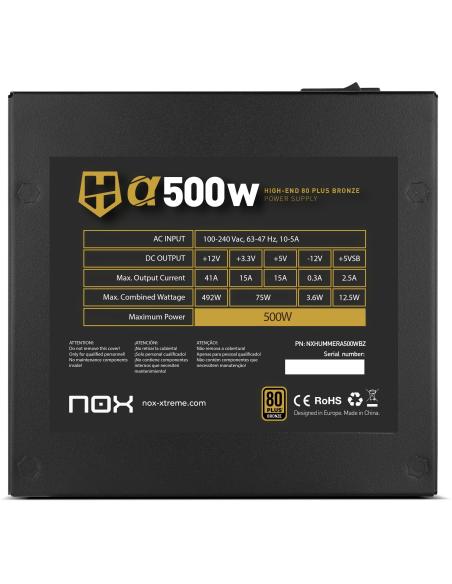 Nox Hummer Alpha 500W 80 Plus Bronze