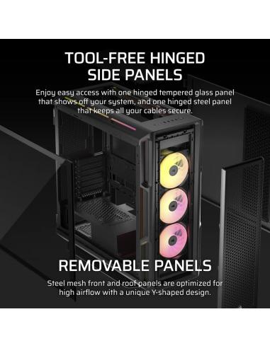 Corsair iCUE LINK 5000T LX RGB Midi Tower Cristal Templado USB 3.2 Negro