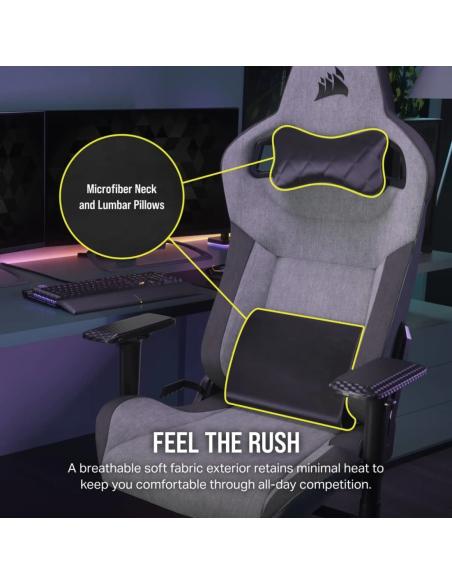 Corsair T3 Rush Silla Gaming Gris y Carbón